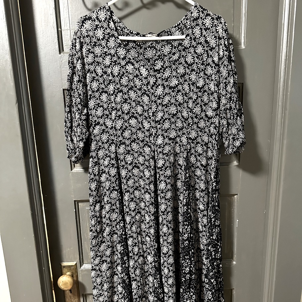 Patchwork Nostalgia Tie Back Maxi Dress